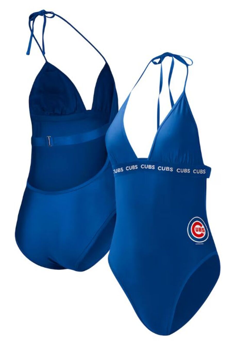 NWT - Chicago Cubs 4Her by Carl Banks Women's Full Count One-Piece Swimsuit XL